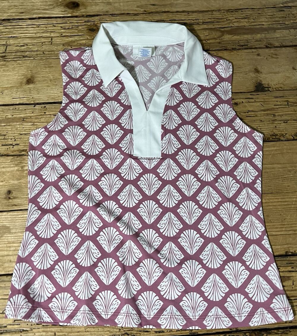 Sigrid Olsen Women Size S Pink And White Tank Top NWOT